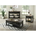 thumbnail image 2 of Bowery Hill Contemporary Wood 2 Drawer Sofa Console Table Black and Brown, 2 of 9