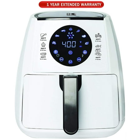 Kalorik Digital Air Fryer with Dual Layer Rack White (FT 42174 W) with 1 Year Extended (Best Appliance Extended Warranty)