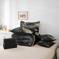 thumbnail image 4 of YST Black Grey Watercolor Marble Comforter Set, Twin Size, 7 Count, 4 of 4