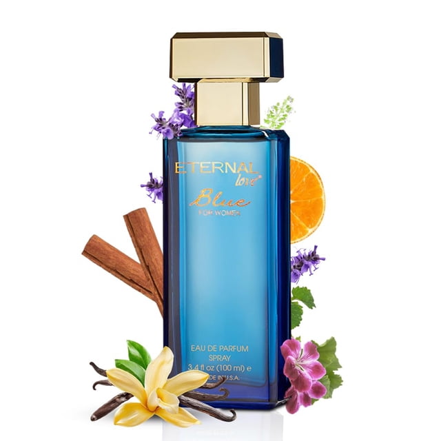 Perfume Eternal Love Blue para mujer 100 ml floral vainilla