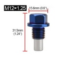 thumbnail image 3 of Tapón De Drenaje Del Cárter De Aceite Magnético De aleación De Aluminio Para Protección Del Motor Universal Azul, 3 of 7