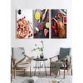 thumbnail image 4 of Póster de arte de comida gourmet, lienzo, frutas, granos de café, especias, queso, pasta, pizza, carne, cocina, cafetería, decoración del hogar, impresiones artísticas de pared, 4 of 5