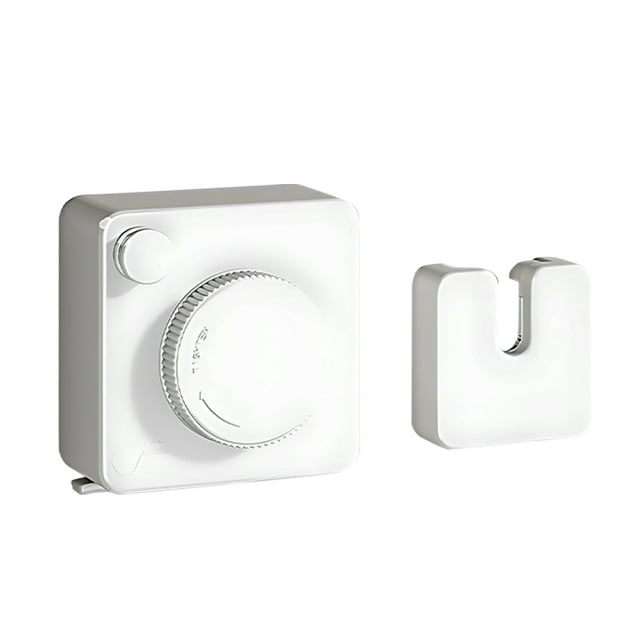 Graflsoa Corde à Linge Rétractable pour Usage Intérieur et Extérieur - Support à Lessive Mural Sans Perçage, Corde en Acier Réglable de 4,8 m, Portable et Légère, Blanc
