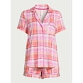 thumbnail image 7 of Joyspun Women's Dreamy Soft Collection Notch Collar Top and Shorts Pajama Set, 2-Piece, Sizes XS-3X, 7 of 7