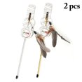 thumbnail image 3 of Cat Wand Toy Long 2PCS Interactive Cat Teaser Stick Kitten Play Toy with Bell, 3 of 10