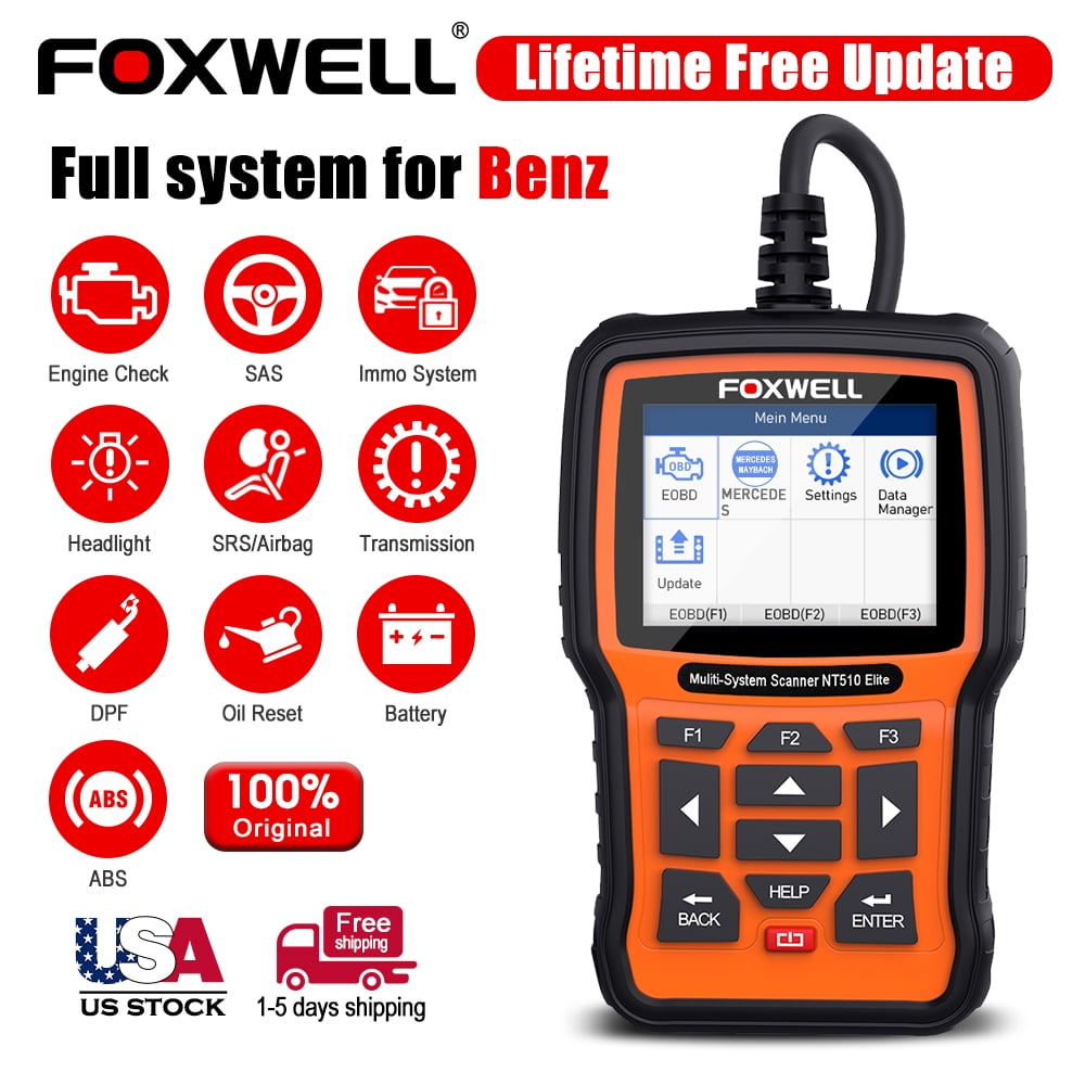 Foxwell NT510 Elite for BMW Full System OBD2 Code Reader Diagnostic Scanner Tool 