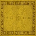 thumbnail image 1 of Ahgly Company Indoor Square Oriental Yellow Traditional Area Rugs, 7' Square, 1 of 4