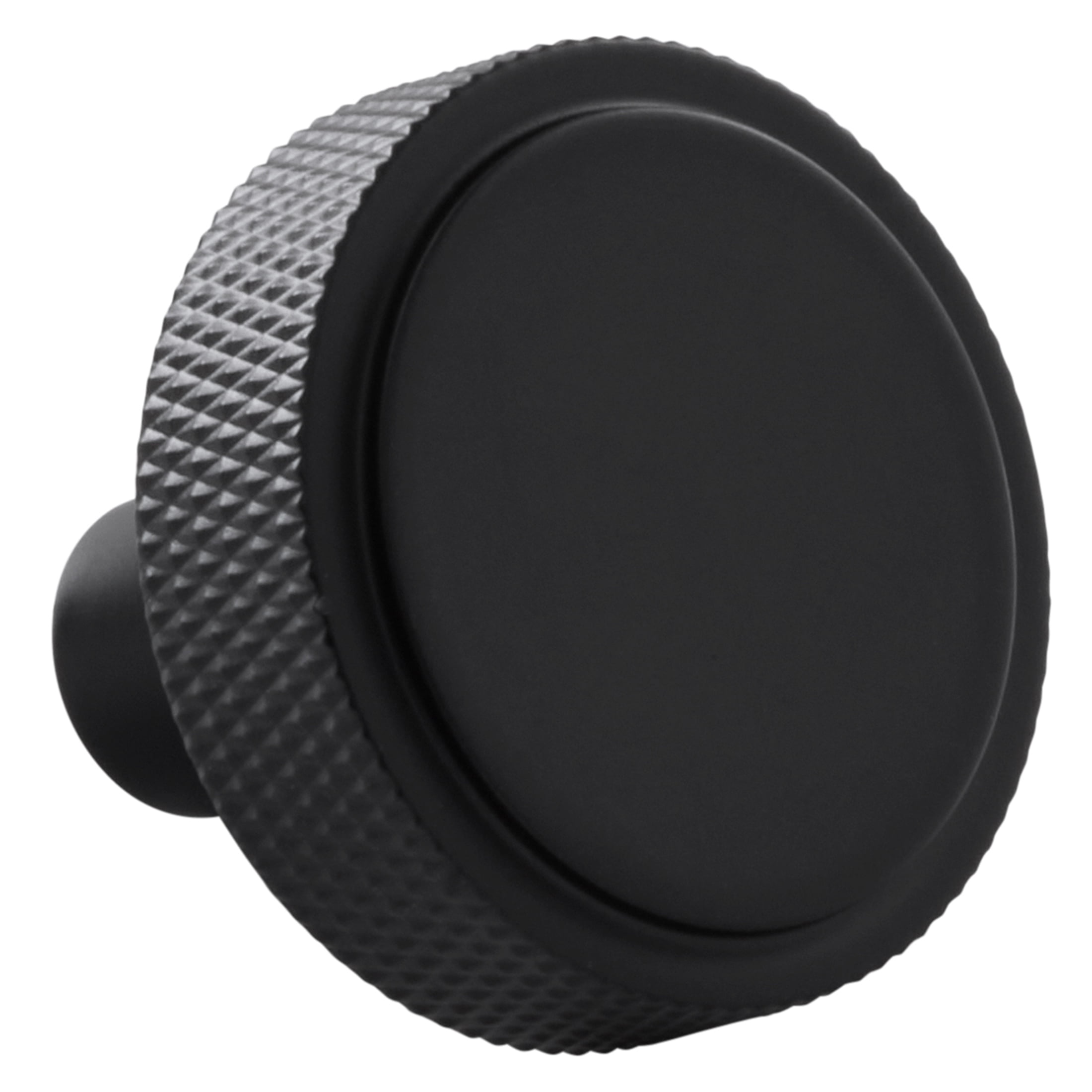 Better Homes & Gardens 1.18" Knurled Knob, 2 Pack, Matte Black