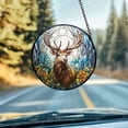 thumbnail image 2 of Deer Window Hanging Glass, Stained Glass Car Decoration, Gift for Dad or Mom, Handmade Sun Catcher, Forest-Themed Home Decor, Animal Lover Gift Idea, Christmas or Birthday Present, 2 of 5