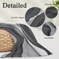thumbnail image 4 of Black Grey Ombre Pillow Covers 20x30 Inch Queen Size, Abstract Grey Wave Texture Gradient Decorative Pillowcase with Zipper, Microfiber Breathable Pillowcases for Sofa Bed Living Room, 4 of 9