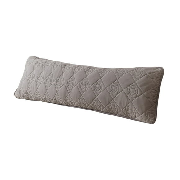 Side Sleeper Pillowcase 18 in x 47 in Quilted Polyester Double Pillow Cover with Full Wrap Design and Secure Button Closure