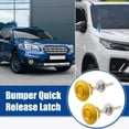 thumbnail image 2 of Unique Bargains 2 Pcs Gold Tone Bumper Quick Release Lock Latch Aluminum Alloy Hood Pin Lock Push Button Bonnet, 2 of 6
