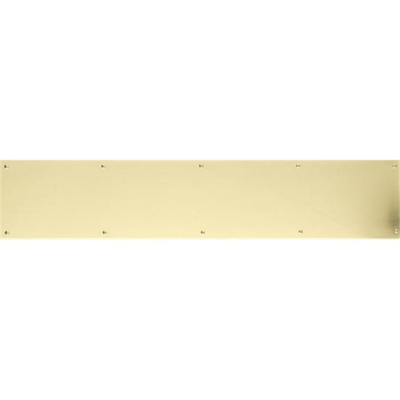 BRASS Accents A09-P0634-PVDMAG 6 in. x 34 in. Kick Plate Lifetime Polished Brass Magnetic Mount