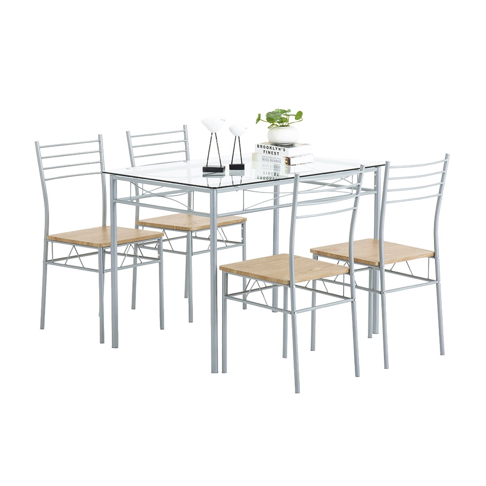 5 Piece Dining Table Set, Modern Kitchen Table Sets with Dining Chairs