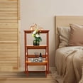 thumbnail image 2 of ToppiJoy 3-Step Folding Library Ladder Chair, Portable Wooden Folding Chair Lightweight Multifunctional Step Stool (Honey), 2 of 27