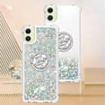 thumbnail image 2 of Liquid Quicksand Case for Samsung Galaxy A06 with Diamond Kickstand, Luxury Fun Glitter Sparkle Flowing Clear Bling Cover Case for Samsung Galaxy A06. -Silver, 2 of 14