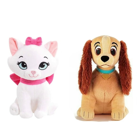âs Marie Cat & Lady Dog 12â Plush Set Soft Stuffed Animal The Aristocats New