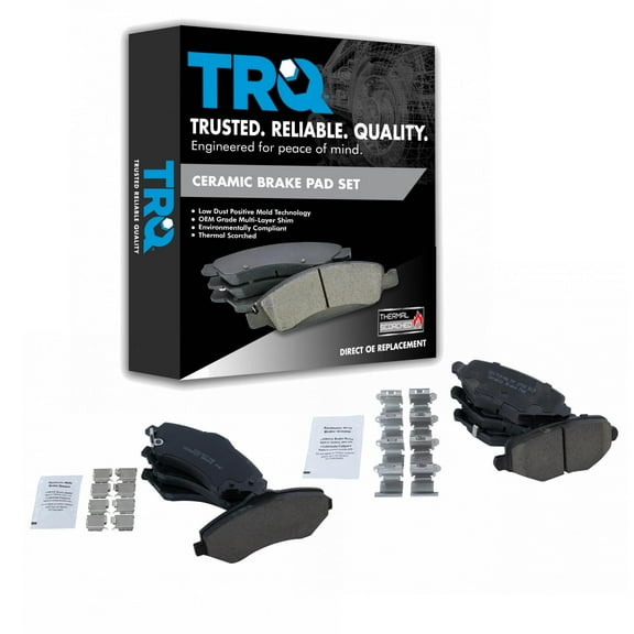 TRQ Front & Rear Ceramic Disc Brake Pad Kit for Chrysler Dodge Ram VW New BFA20085