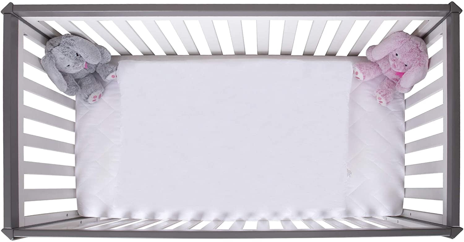 Polyfill Toddler Comforter for Crib & Bed, Lightweight and Breathable, Baby Quilt Blanket (36x51) White
