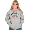 thumbnail image 4 of Cute Dancer Gymnast Mermaid Lover Womens Plus Size Graphic Zipper Hoodie Brisco Brands 2X, 4 of 5