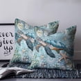 thumbnail image 2 of 24x24 Pillow Covers Set of 2, Sea Turtle Coastal Throw Pillow Covers Decorative Couch Cushion Case, Vintage Teal Nautical Beach Botanical Microfiber Square Pillowcases for Bedroom Car Living Room, 2 of 7