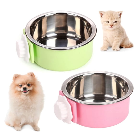 Comedero para Jaula de Perro Kathson con Acero Inoxidable Removible para Mascotas