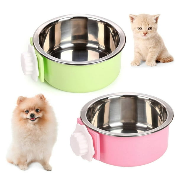 Comedero para Jaula de Perro Kathson con Acero Inoxidable Removible para Mascotas