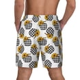 thumbnail image 2 of Lsque Mens Swim Trunks plaid Pumpkin Daisy Pattern - Bathing Suit Compression Liner - Beach Swim Shorts Swimwear - (S-3XL) - Stretch Quick Dry -X-Large, 2 of 9