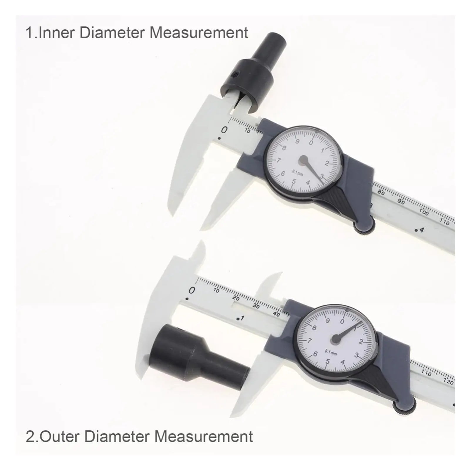 1pcs 150mm Dial Caliper Vernier Caliper With Dial Indicator Stainless/Carbon Steel Gauge Precision Measuring Tools Micrometer ,Easy to Operate