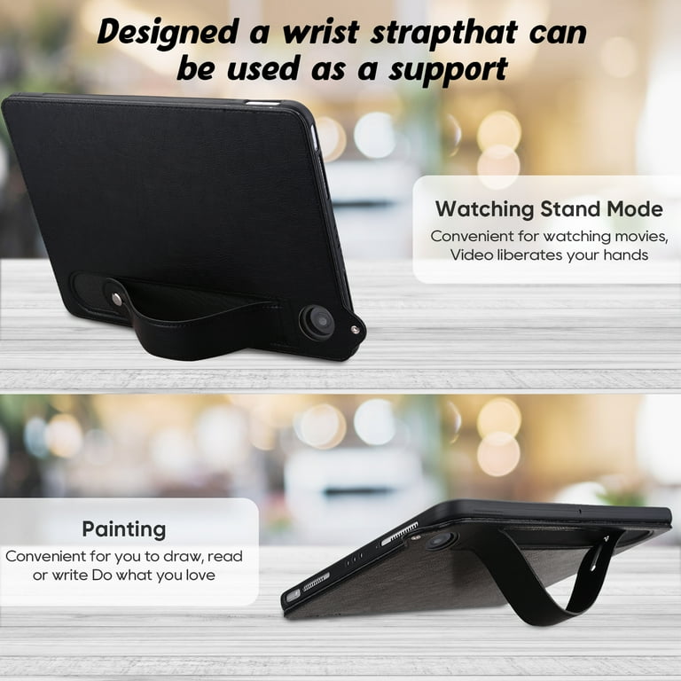 TUOLISG Custodia Per Kindle Fire HD 8 E 8 Plus (12°/10° Gen, 2022/2020) | Pelle PU Con Slot E Supporto Multi-angolo | Nero