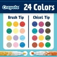thumbnail image 2 of Crayola Dual Chisel Tip & Brush Markers, Art Markers, Gifts for Teens, 12ct, 2 of 4