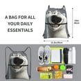 thumbnail image 2 of Zufioo Smiling Polar Bear Drawstring Backpack Sport Gym Sackpack for Women Men, 2 of 6