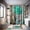 Green Flower, variant on 4PCS Sunflower Shower Curtain Set with Non-Slip Rugs, Toilet Lid Cover and Bath Mat, Bath Shower Curtain Set with 12 Hooks, Waterproof Washable Bathroom Decor Set (Sunflower)
