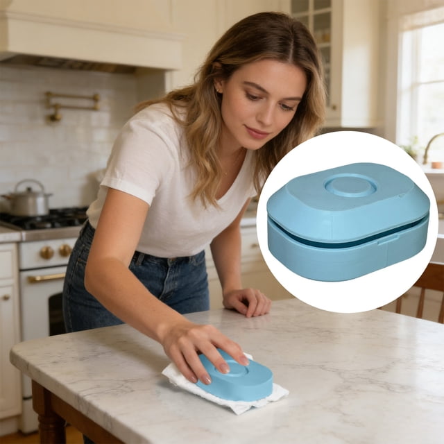 Disposable Face Towel Cleaner with Small Clip, Hygienic Cleaning Cloth Holder, Single-Use Compact Tool for Household and Commercial Use