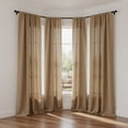 thumbnail image 2 of 100 % Natural Jute Burlap Panel Drape Backdrop Window Curtains (60" x 84"), 2 of 10