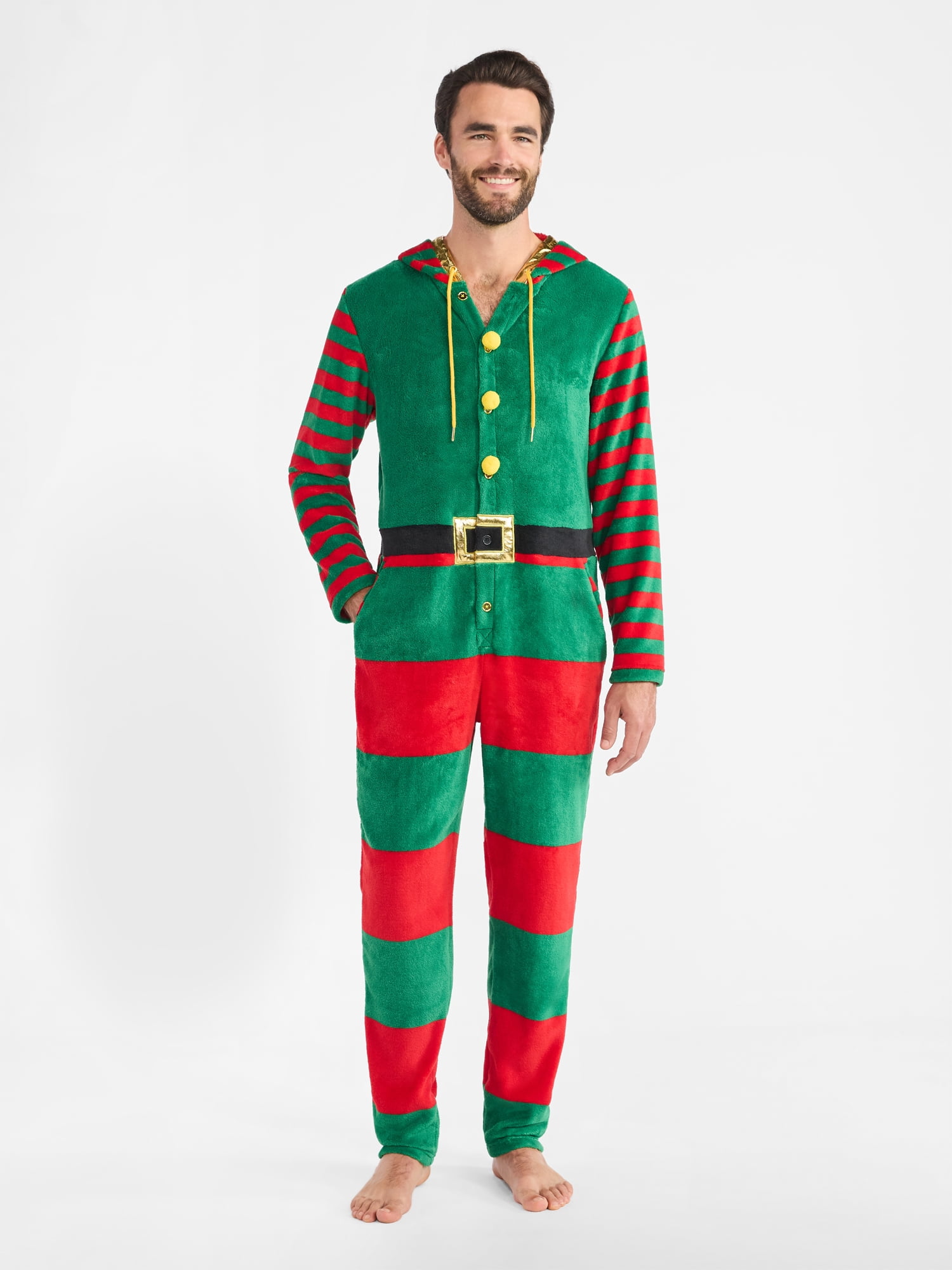 Christmas Men's SantaCon One-Piece Elf Union Suit from Holiday Time, Sizes M-XL