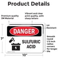 thumbnail image 2 of (2 Pack) Sulfuric Acid OSHA Danger Sign 10 Inch X 7 Inch Vinyl Label Decal Sticker Weather Resistant, UV Protected for Workplace, Business, and Construction Site, Made in the USA, 2 of 7