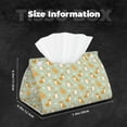 thumbnail image 4 of Kdxio Dog And Flower Print Tissue Box Cover,Modern PU Leather Rectangular Tissue Box Holder for Bathroom Living Room Bedroom Office Desk Car Home, 4 of 6