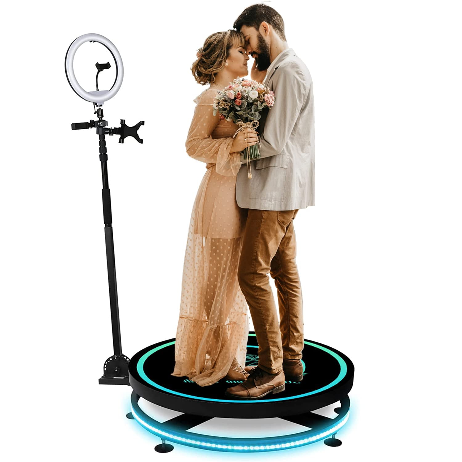 360 Photo Booth Machine, 360 Video Camera Booth Selfie Platform with