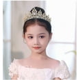 thumbnail image 3 of Yoyauz Kids Crystal Headgear for Kids Girls Princess Outfit Rhinestone Crown Headband Wedding Hair Ornament Birthday Sacrament Pageant Halloween Christmas Cake Decoration Gifts, 3 of 6