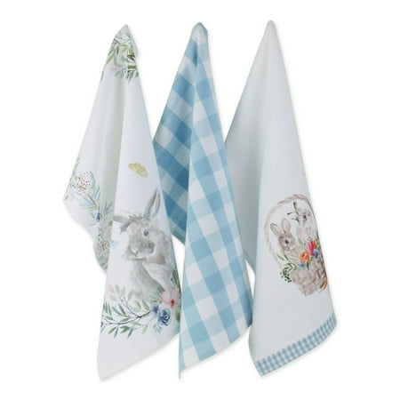 

Flower Garden Kitchen Textiles 18x28 Floral Bunnies 3 Pieces