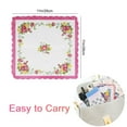 thumbnail image 6 of 20pcs Vintage Floral Handkerchiefs, SUWU Women's Cotton Hankies, Flower Embroidered Design for Ladies, Rondom Colors (11x11in), 6 of 7