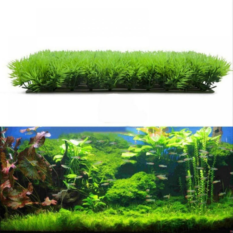 DA BOOM Fish Tank Aquarium Plants Decoration Ornament Artificial Plastic  Plant Green Grass Lawn Mat 