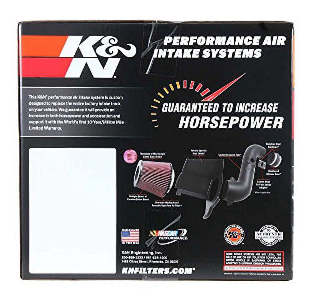 K&N Performance Cold Air Intake System: Easy Installation, Engineered to Maximize Airflow, Boost Horsepower & Torque, 57-1561
