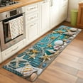 thumbnail image 3 of Coastal Beach Washable Area Rug&nbsp;2x6ft Conch Starfish Fishing Net Wood Grain Soft Rectangle&nbsp;Rugs for Living Room, Non Slip Carpet for Bedroom&nbsp;Entryway Dining Room, 3 of 9