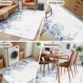 thumbnail image 6 of Purple Botanical Large Area Rugs for Bedroom Living Room, Soft Non Slip Carpet Bedside Rug, Spring Weeping Eucalyptus Leaves Rectangular Floor Cover Kitchen Accent Rug 2.7'x5' for Dining Room/Office, 6 of 9