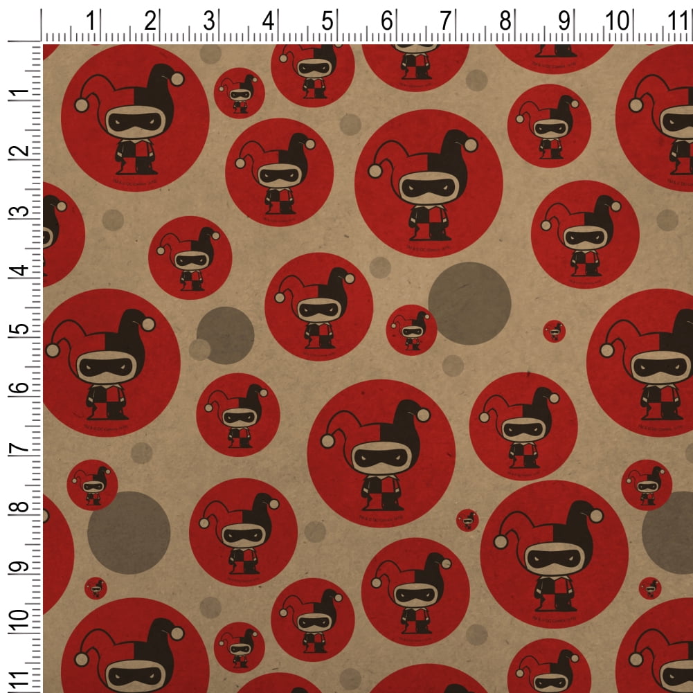 Harley Quinn Cute Chibi Character Premium Kraft Gift Wrap Wrapping Paper Roll