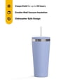 thumbnail image 2 of RTIC 20 oz Ceramic Lined Everyday Tumbler, Spill-Resistant Straw Lid, Periwinkle, 2 of 8