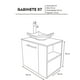thumbnail image 4 of Gabinete para Baño DECOMOBIL con Lavamanos y Monomando Izquierdo ENCINO, 4 of 4
