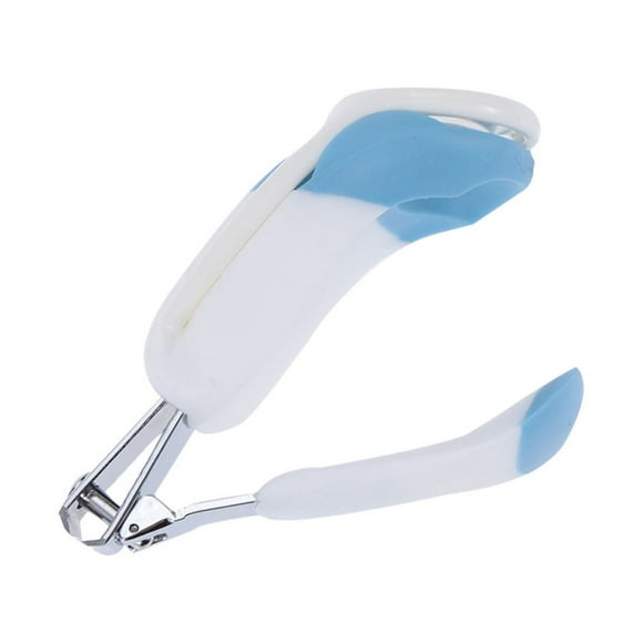 BRIGHTFUFU Cortaúñas seguro para bebés, con agarre firme y lupa (azul)